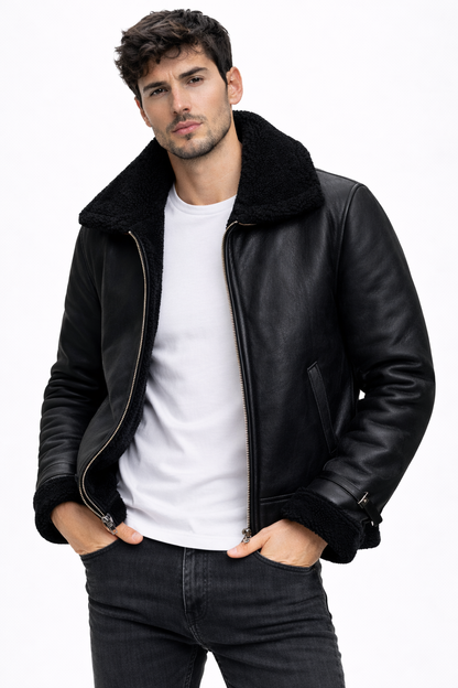 Men's Lamb Wool Coat Winter Clothing