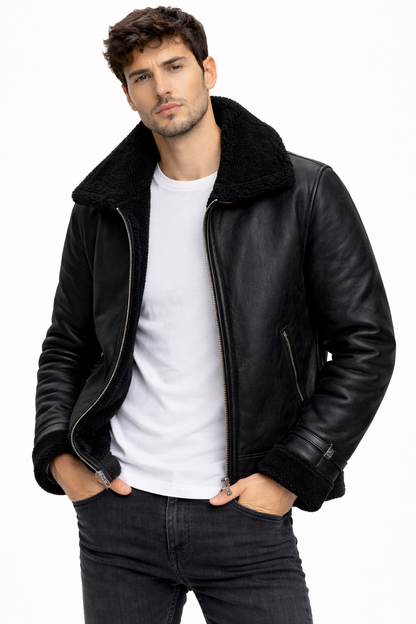 Men's Lamb Wool Coat Winter Clothing