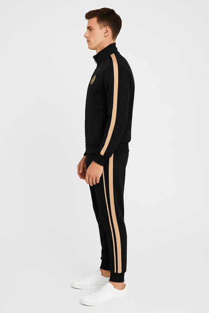 Men's Sports Embroidery Stitching Two-piece Set