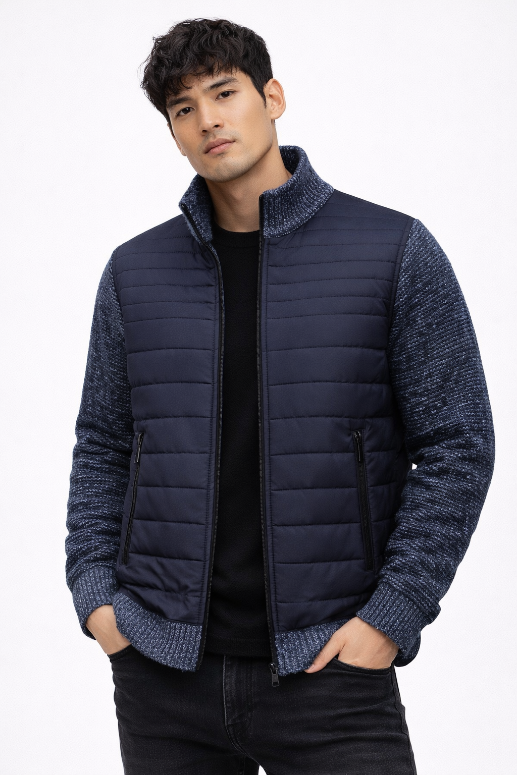 Hybrid Quilted Knit Jacket