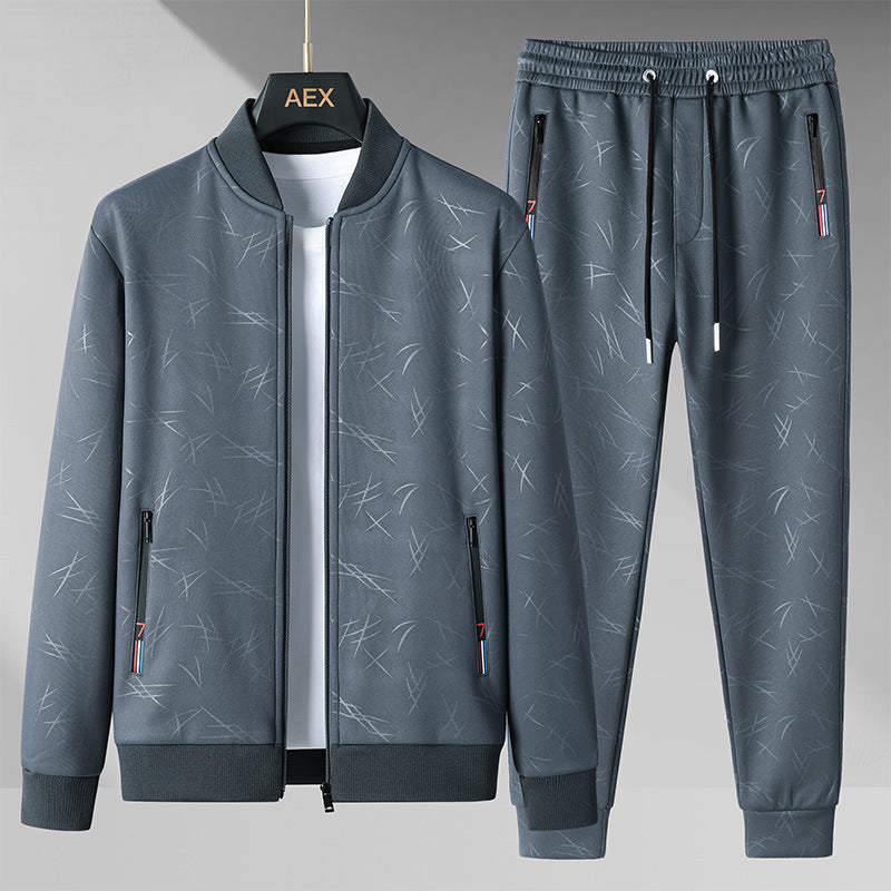 Men’s Thermal Fleece Baseball Tracksuit Set – Premium Street Fit