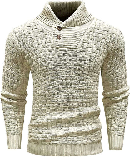 Knit Shawl-Collar Sweater