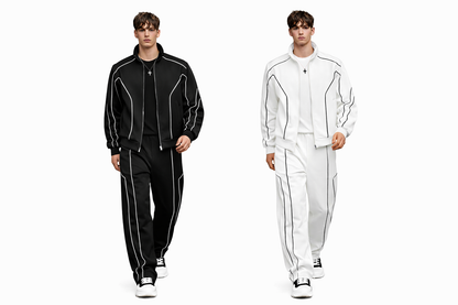 Men’s Contrast Line Tracksuit Set – Urban Performance Edition