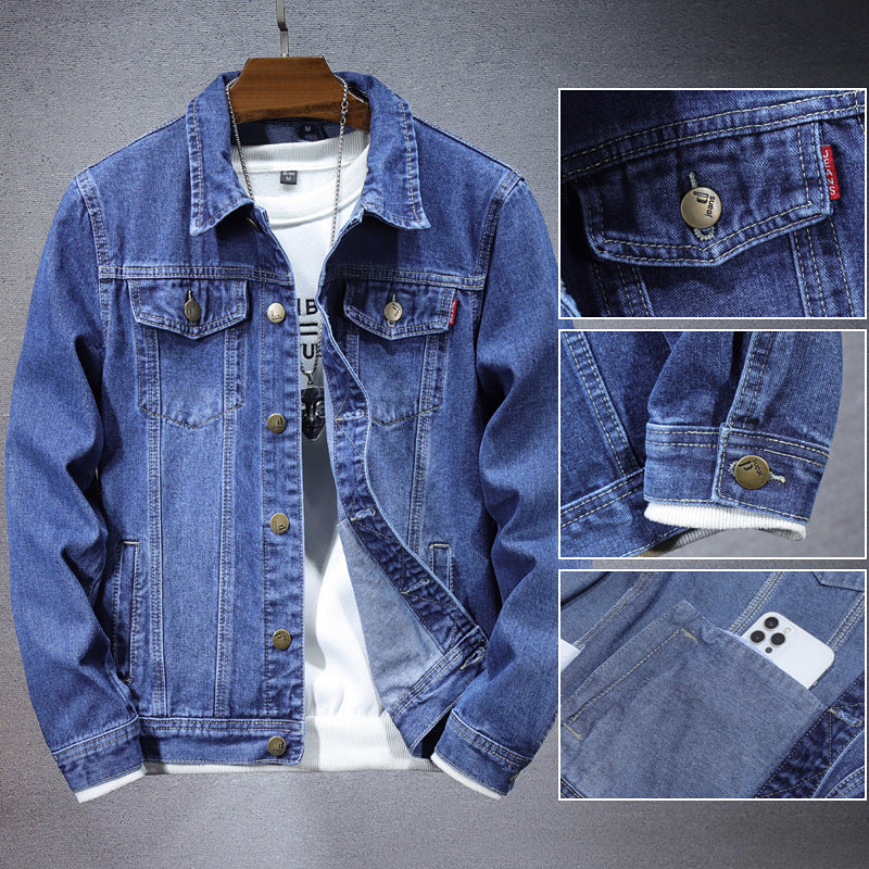 Men's Denim Coat Casual Top