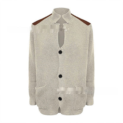 Men's Fashion Personality Retro Casual PU Jacket