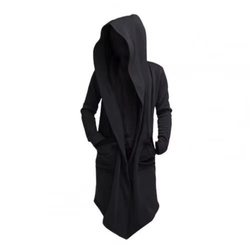 Fashion Hoodie Mens Leisure Cool Long Men Jacket Long Sleeve for Filming Men Jacket Costume Mantle Hoodies Jacket Cloak Coats