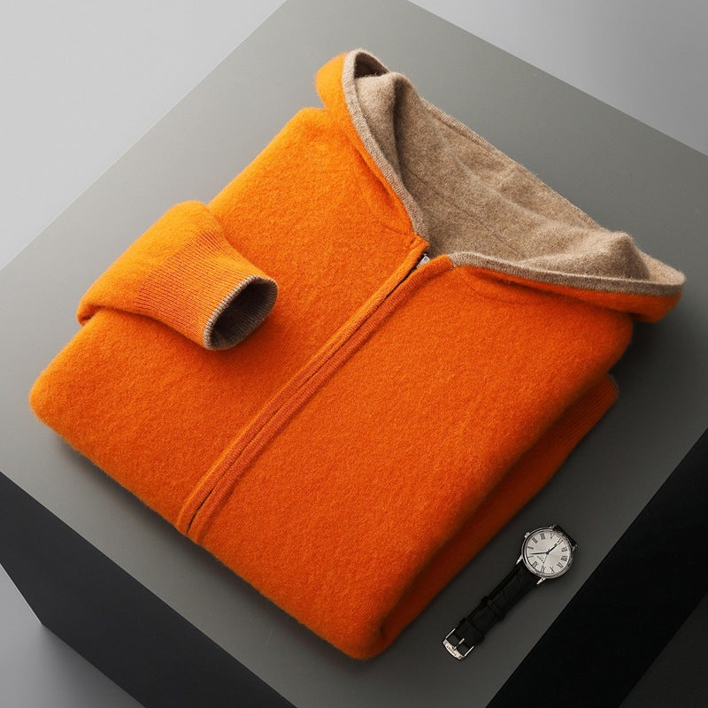 Ribbed Zip Hoodie Cardigan