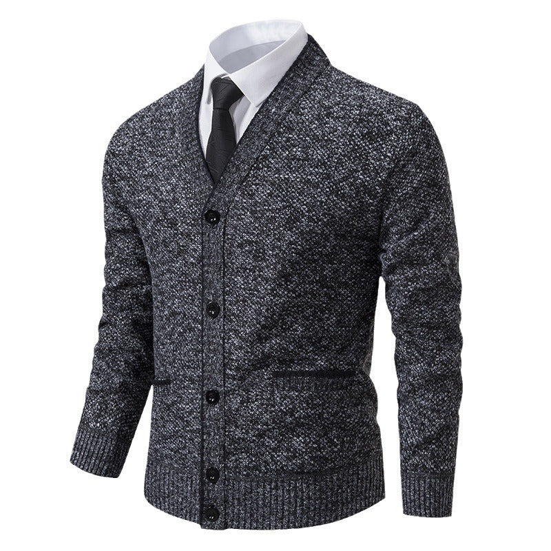 Fleece-Lined Knit Cardigan