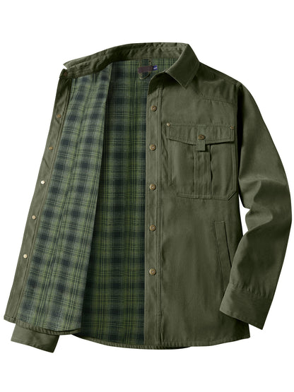 Plaid Flannel Shirt Jacket