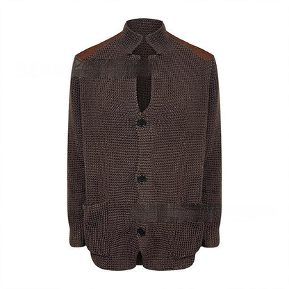 Men's Fashion Personality Retro Casual PU Jacket