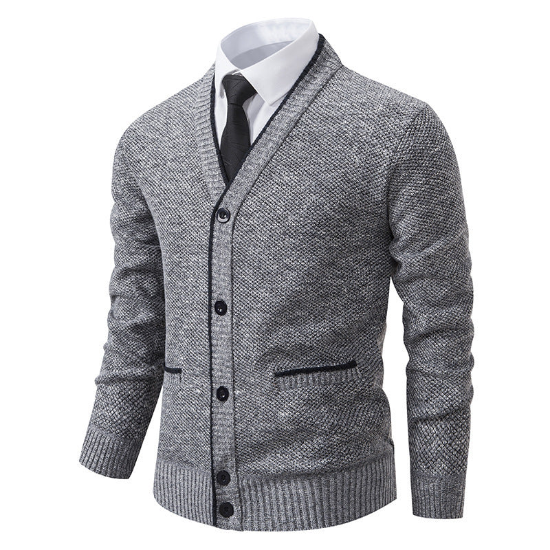 Fleece-Lined Knit Cardigan