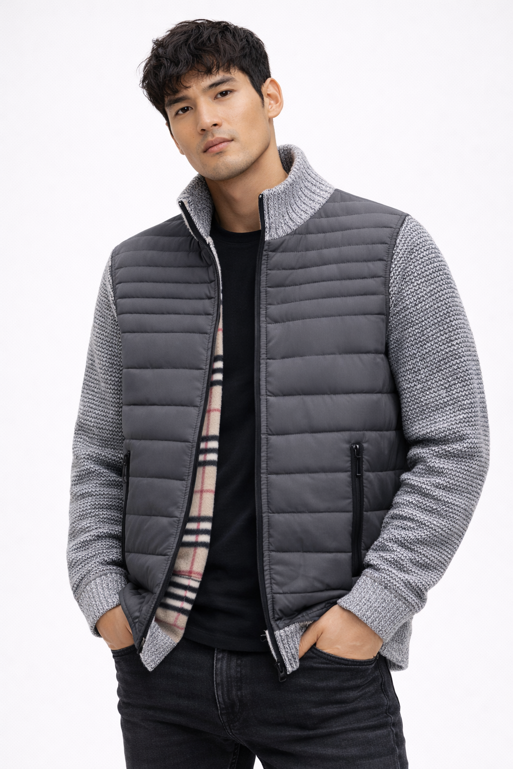 Hybrid Quilted Knit Jacket