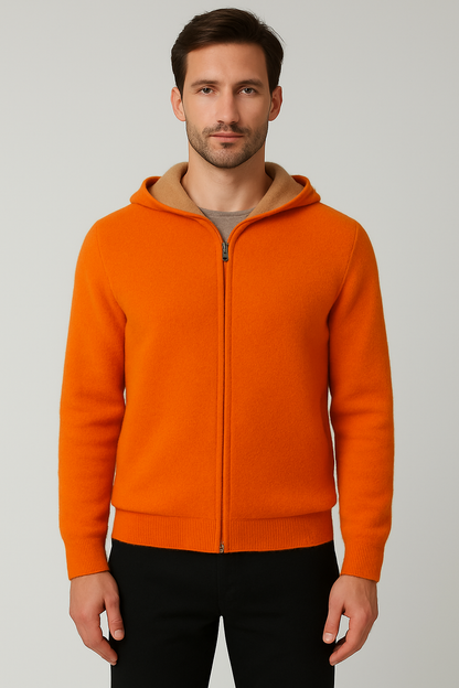 Ribbed Zip Hoodie Cardigan