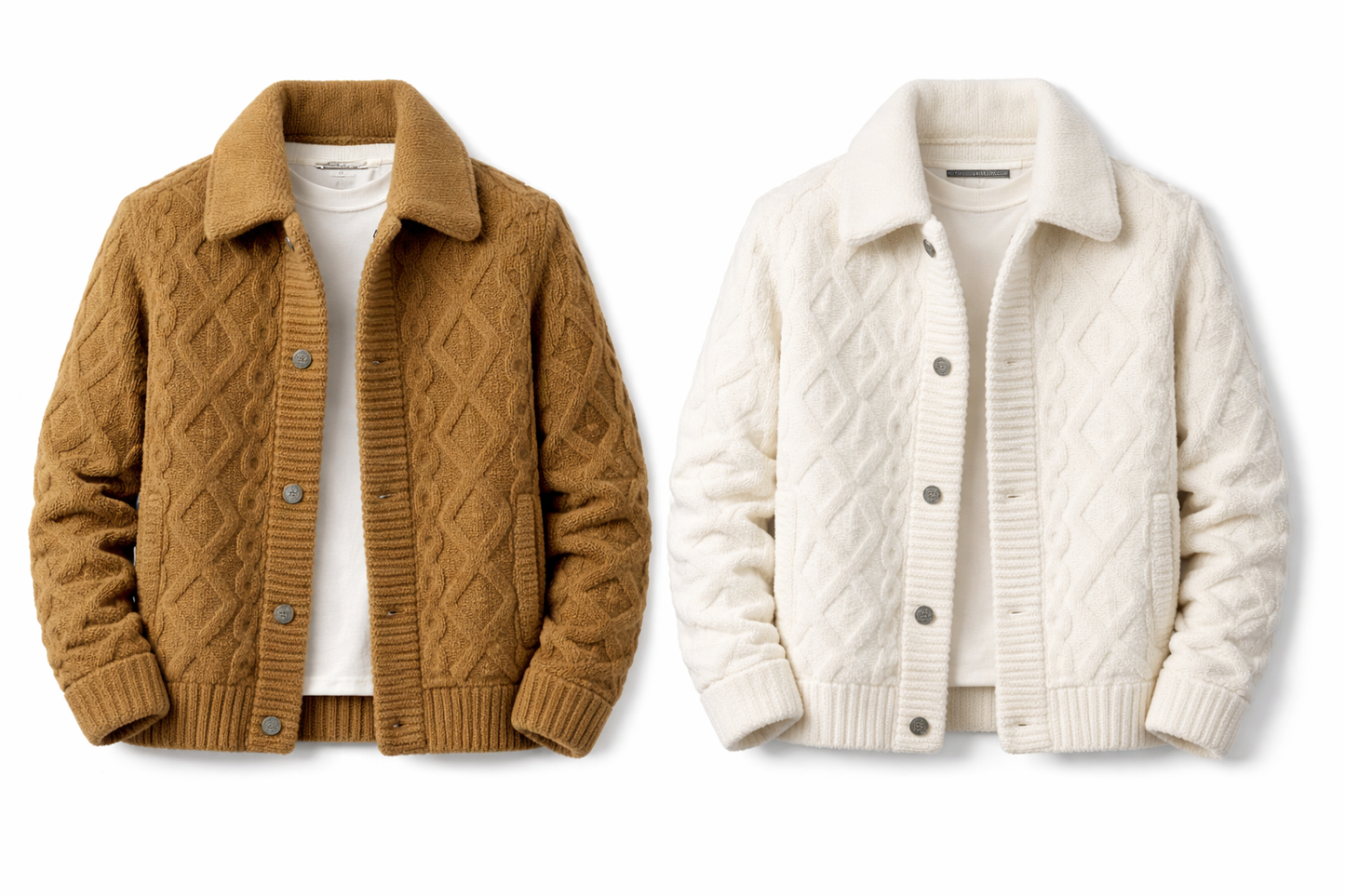Knitted Fleece-Lined Men’s Jacket