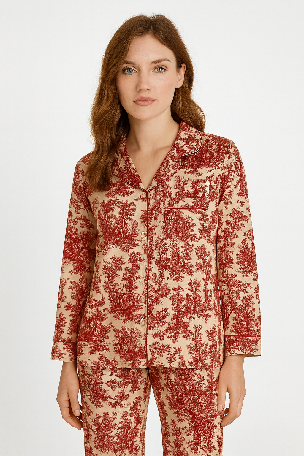 Female Long Sleeve Satin Pajama Set