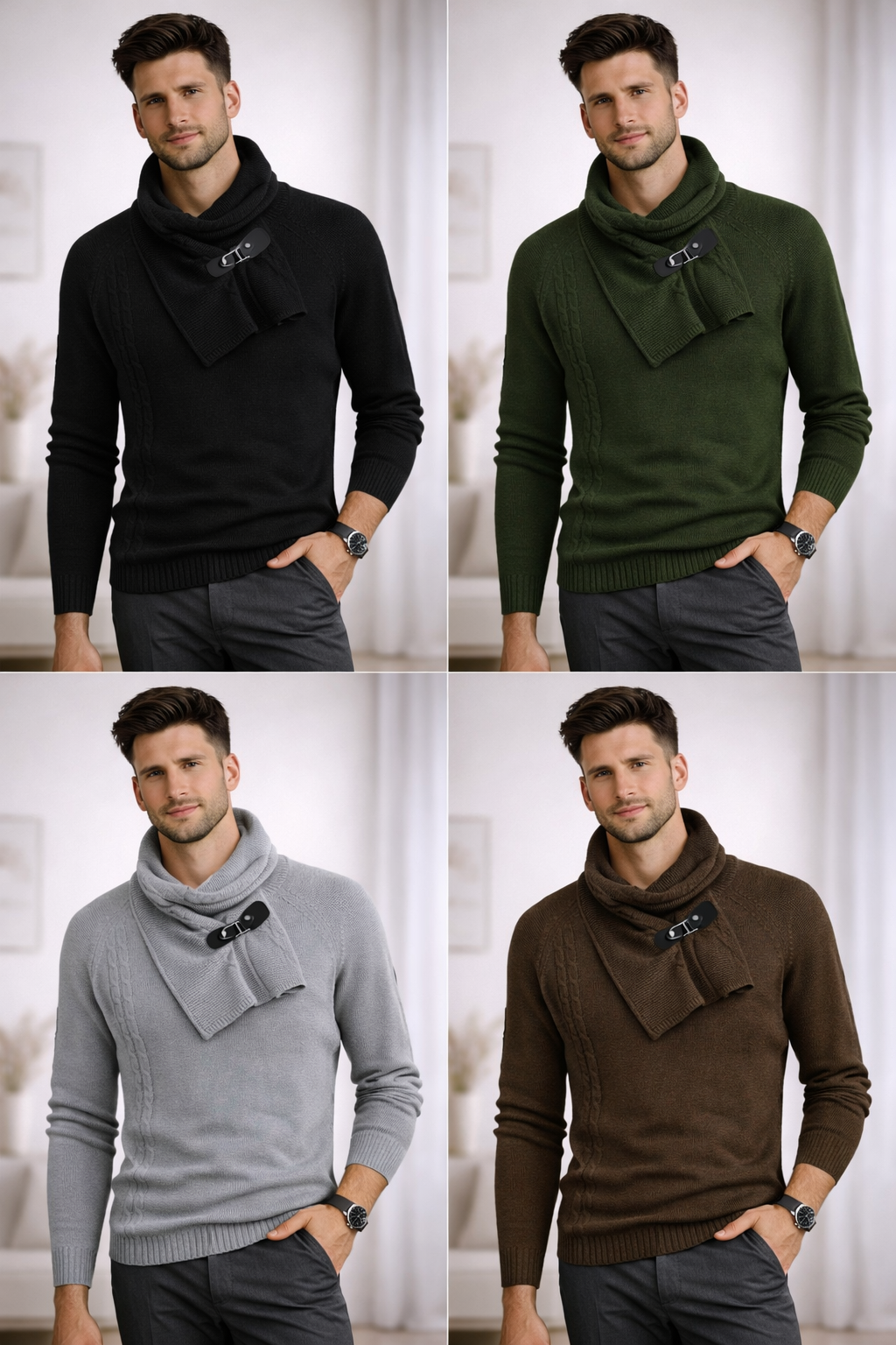 Round Neck Knitted Sweater